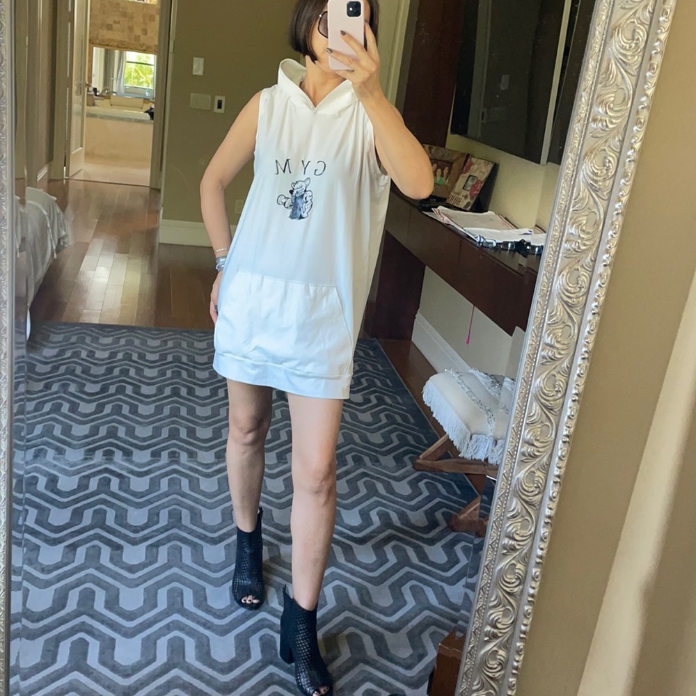 Gym  oversized white vests t19